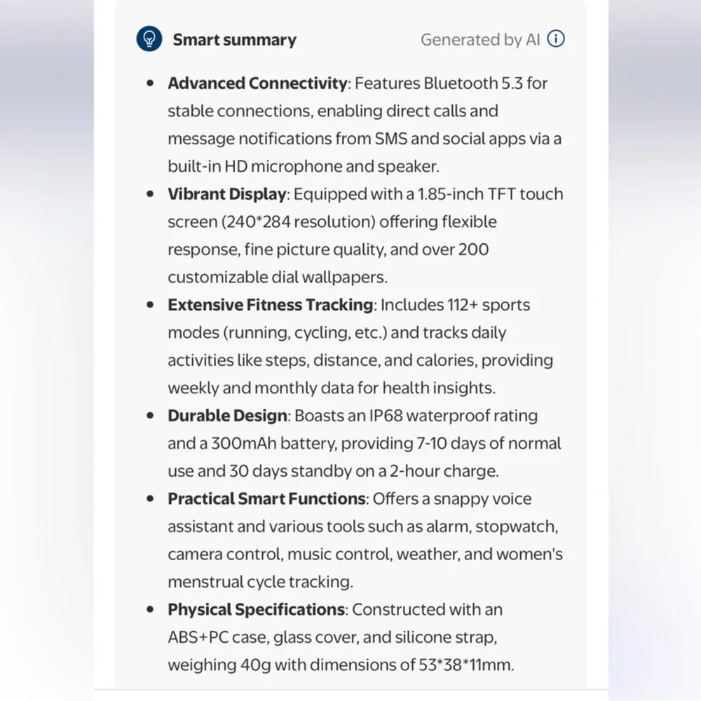 Smart Watch Pink New In Box - Picture 12 of 13